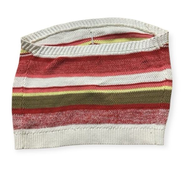 Aerie Multicolor Striped Strapless Tube Top Crop Top – Size Large - Picture 2 of 4